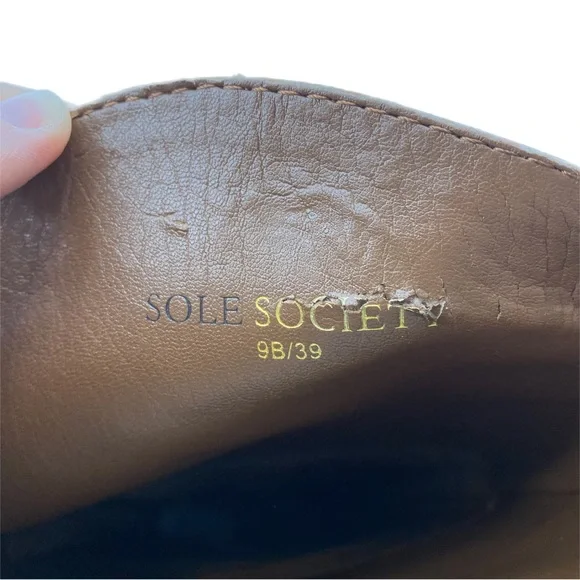 Sole Society Amaretto Belluci Leather So-Carolyn Boots - Picture 6 of 11